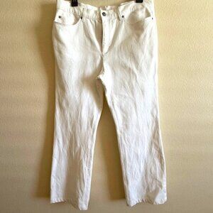 escada linda straight pants white